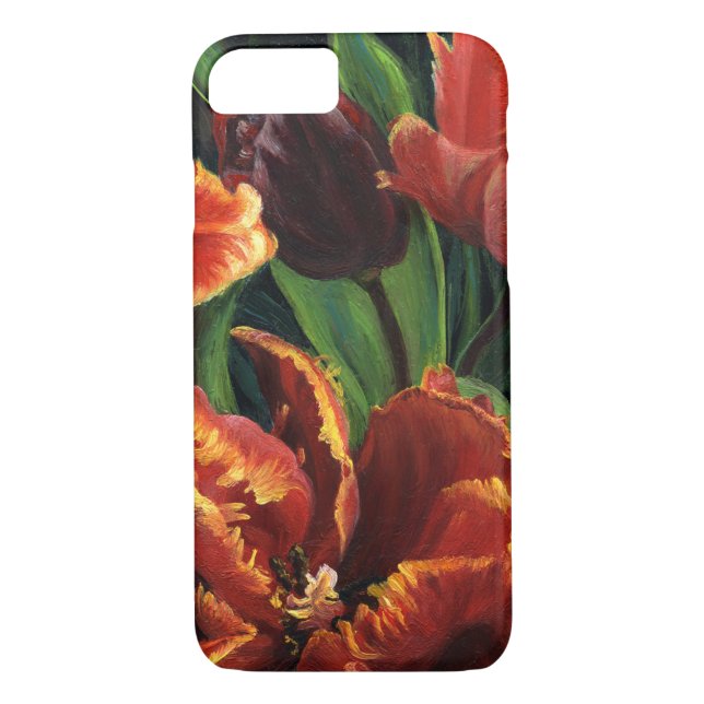 "Parrot Tulips Triptych" Telefonväska Case-Mate iPhone Skal (Baksida)