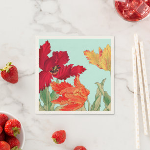 Parrot-tulpaner, Blommigt Pappersservett