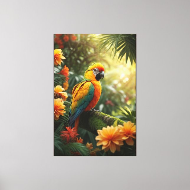 Parrot-utdraget Kanvastryck (Framsida)