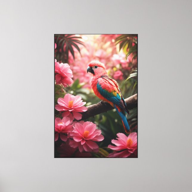 Parrot-utdraget Kanvastryck (Framsida)