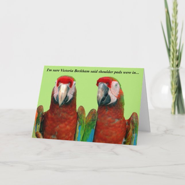 Parrot Valentine Card 004 Helgkort (Framsida)