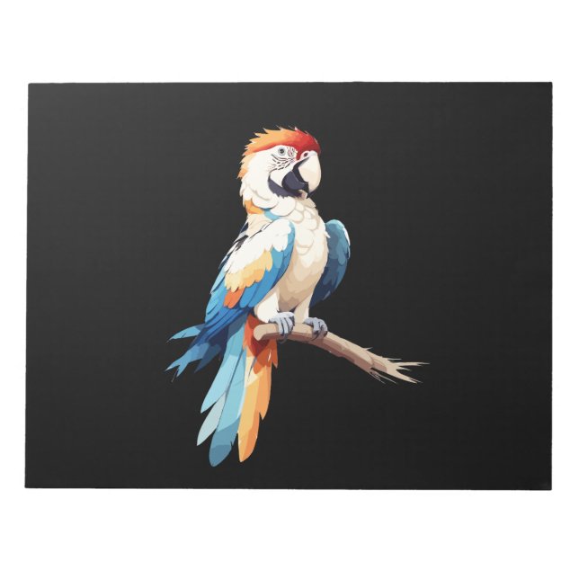 Parrot Vector Art med Vibrant Färg Anteckningsblock (Framsida)