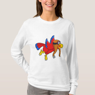 Parrot vid flygning som pilot t shirt