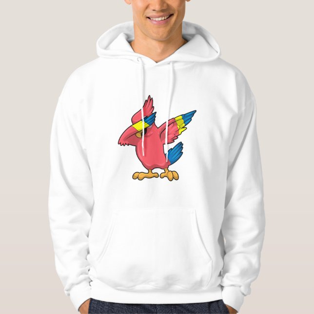 Parrot vid Hip hop Dance Dab Hoodie (Framsida)