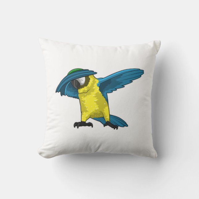 Parrot vid Hip hop Dance Dab Kudde (Framsida)
