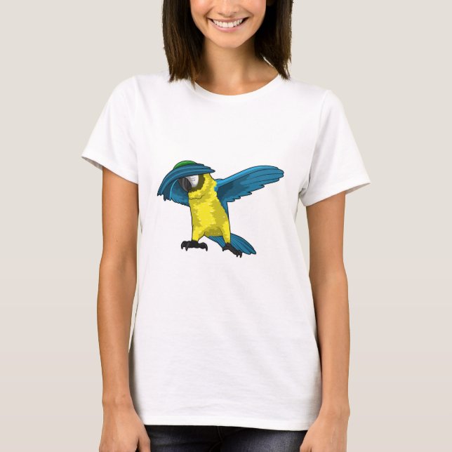 Parrot vid Hip hop Dance Dab T Shirt (Framsida)