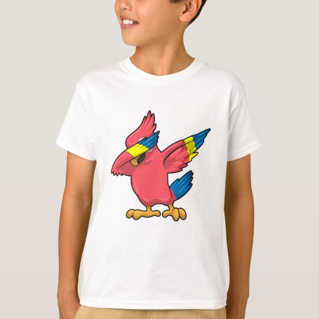 Parrot vid Hip hop Dance Dab T Shirt (Framsida)
