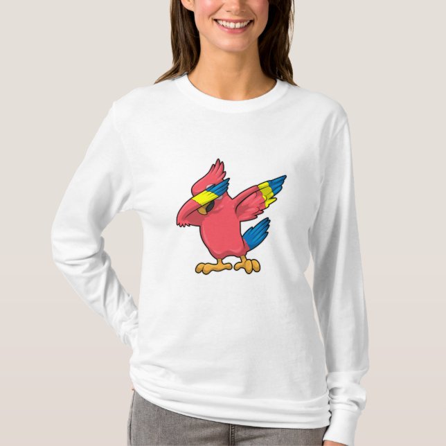 Parrot vid Hip hop Dance Dab T Shirt (Framsida)