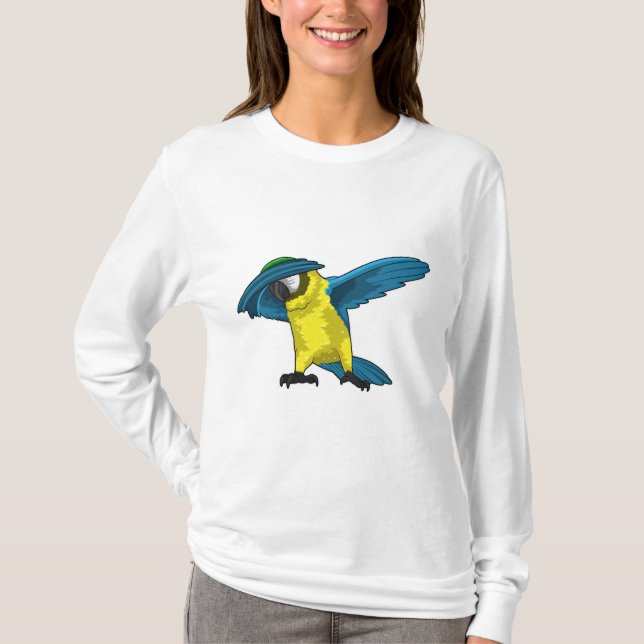 Parrot vid Hip hop Dance Dab T Shirt (Framsida)