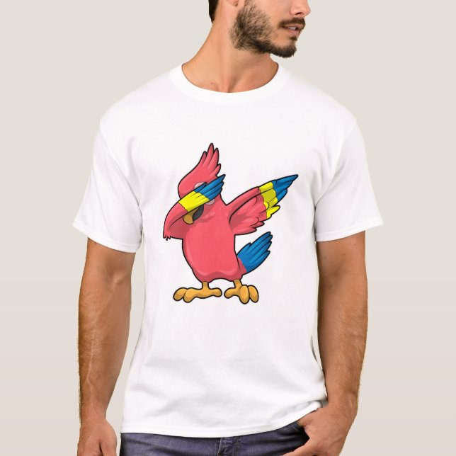 Parrot vid Hip hop Dance Dab T Shirt (Framsida)