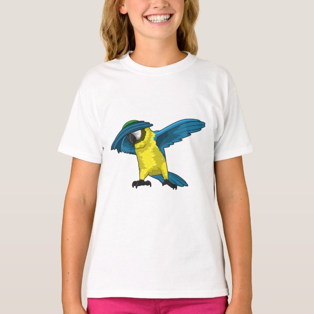 Parrot vid Hip hop Dance Dab T Shirt (Framsida)