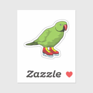 Parrot vid isfiske med isskal klistermärken