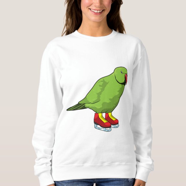 Parrot vid isfiske med isskal t shirt (Framsida)