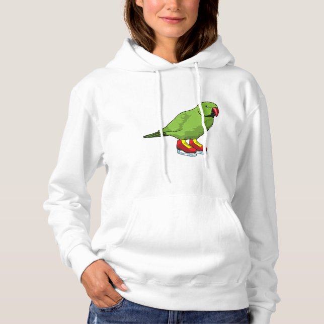 Parrot vid isfiske med isskal t shirt (Framsida)
