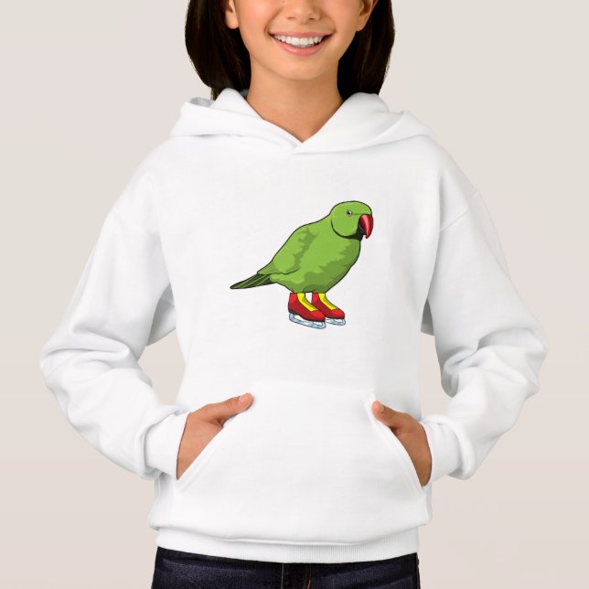 Parrot vid isfiske med isskal t shirt (Framsida)