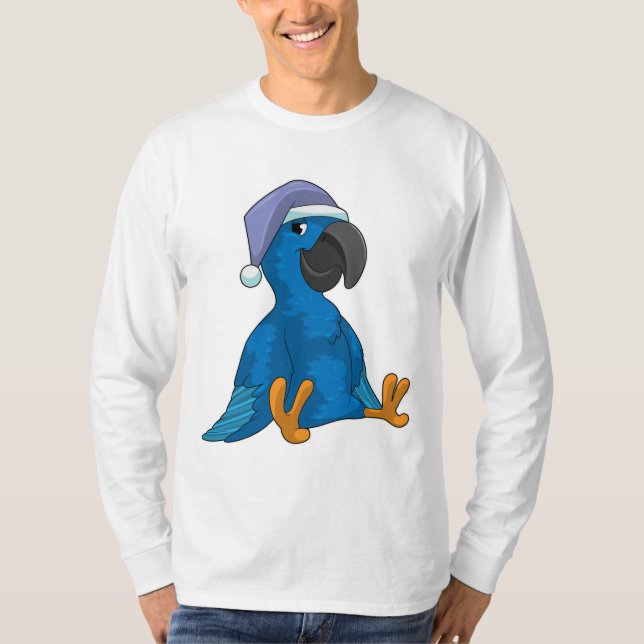 Parrot vid Sleeping med nightcap T Shirt (Framsida)