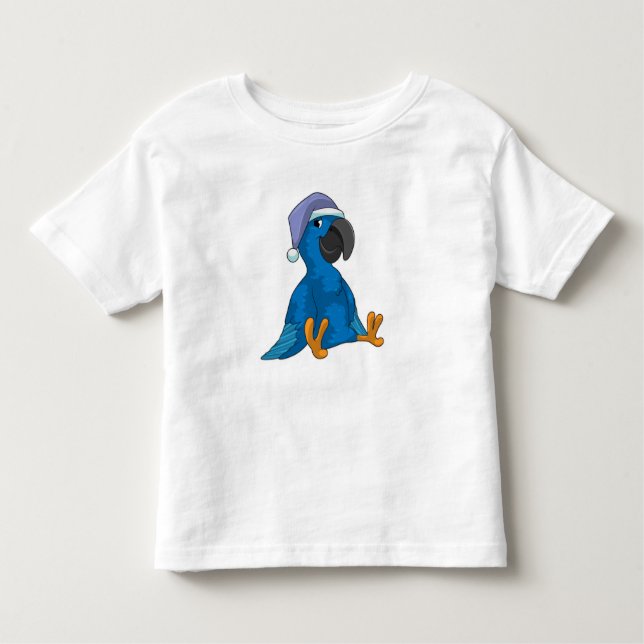 Parrot vid Sleeping med nightcap T Shirt (Framsida)