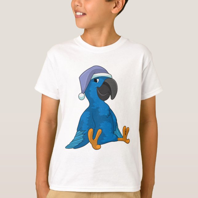 Parrot vid Sleeping med nightcap T Shirt (Framsida)
