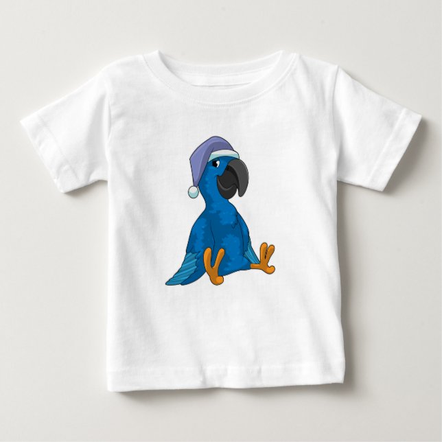 Parrot vid Sleeping med nightcap T Shirt (Framsida)