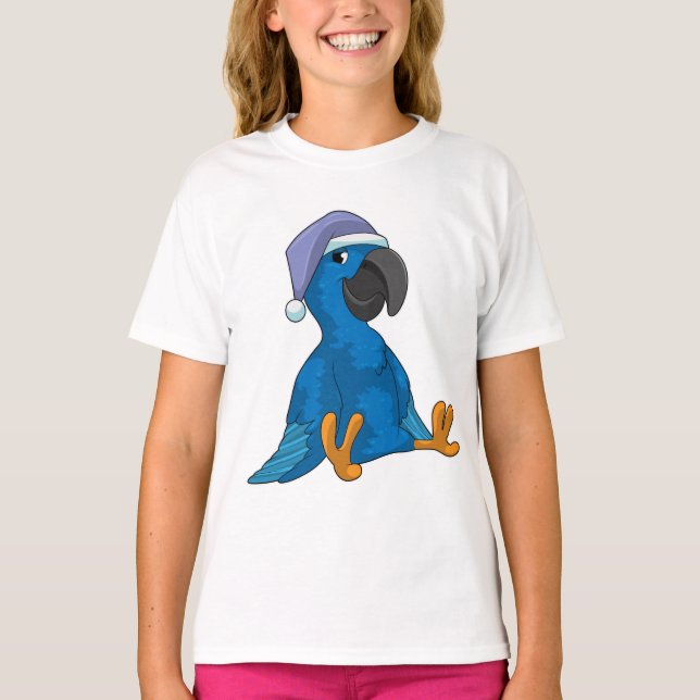 Parrot vid Sleeping med nightcap T Shirt (Framsida)