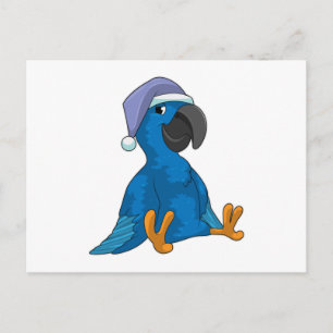 Parrot vid Sleeping med nightcap Vykort