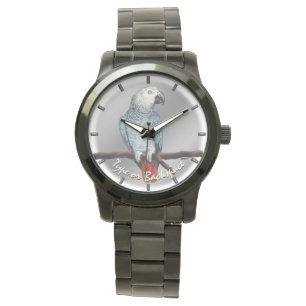 Parrot Watch African Grått Wristwatch Personlig Armbandsur