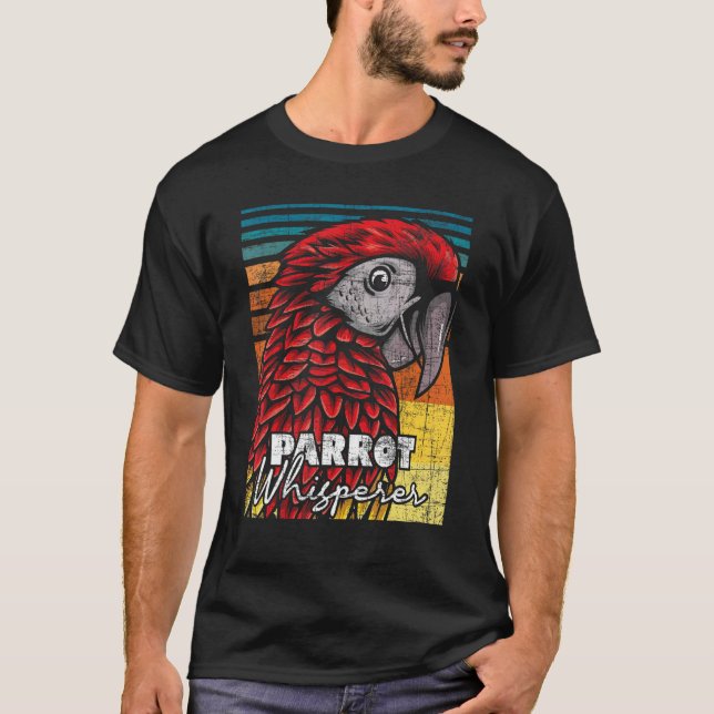 Parrot Whisperer Animal Nature Fågelskådare Zooke T Shirt (Framsida)