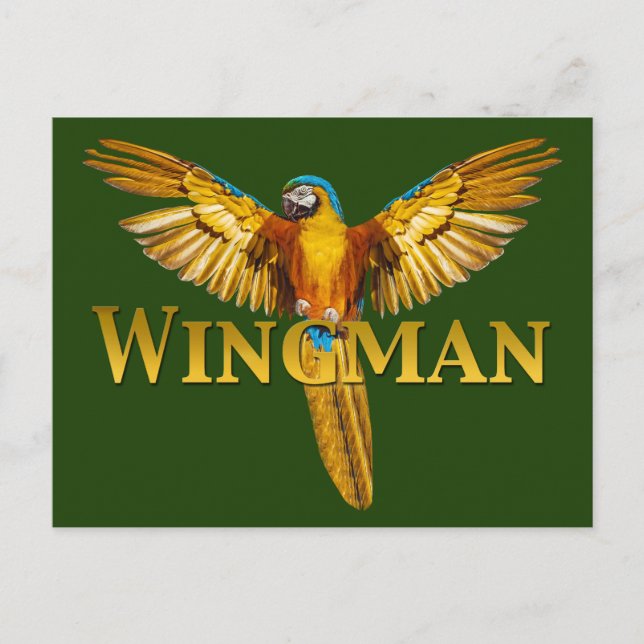 Parrot Wingman Vykort (Framsida)