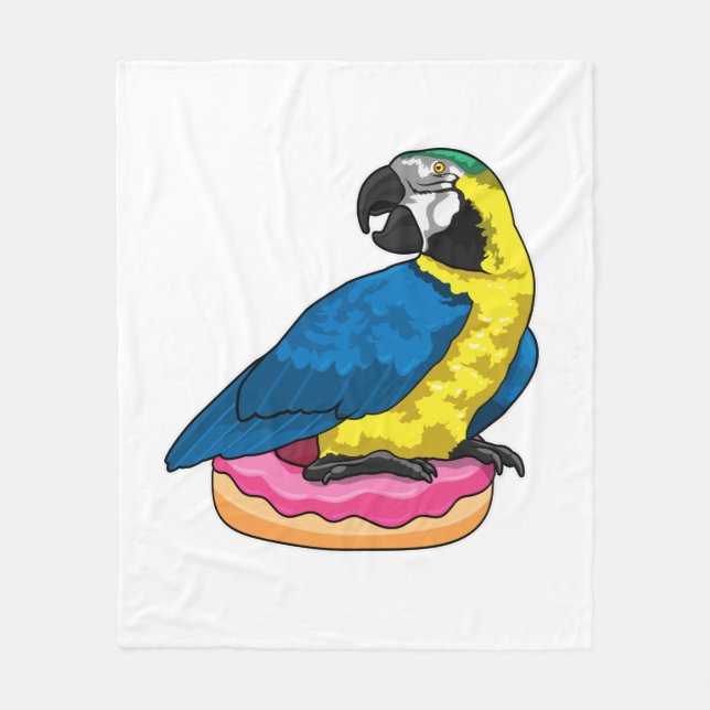 Parrot with Donut Fleecefilt (Framsidan)