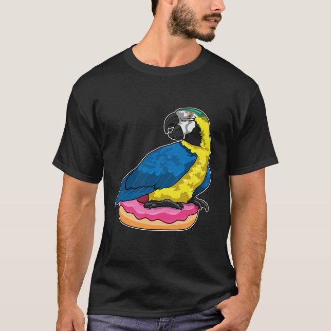 Parrot with Donut T Shirt (Framsida)