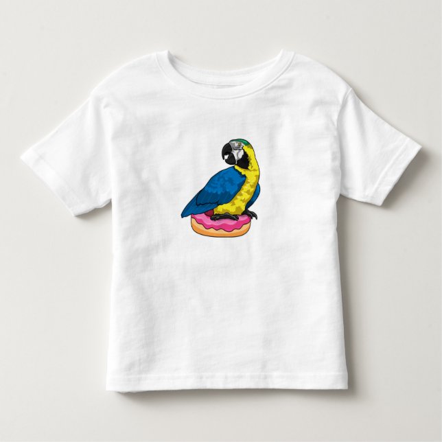 Parrot with Donut T Shirt (Framsida)