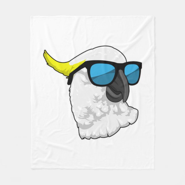Parrot with Sunglasses Fleecefilt (Framsidan)