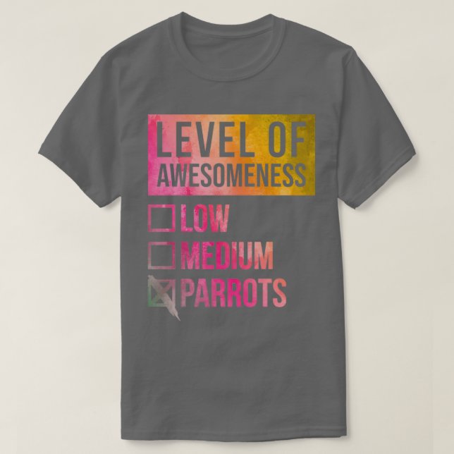 Parrot-ynlig bildnivå för morötter i vattenfärg t shirt (Design framsida)