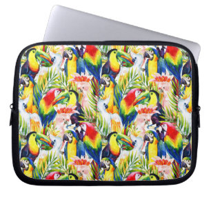 Parroter och Handflatan-Löv Laptop Sleeve