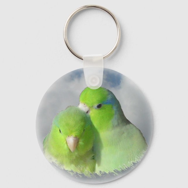 Parrotlet grönt nyckelring (Framsida)