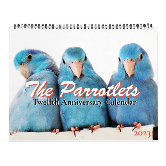 Parrotlets 2023 12-årskalender kalender (Omslag)