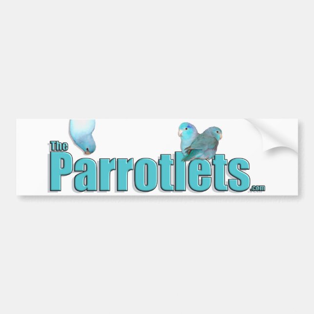 Parrotlets Pacific Blue Parrotlets Sticker Art Bildekal (Framsidan)