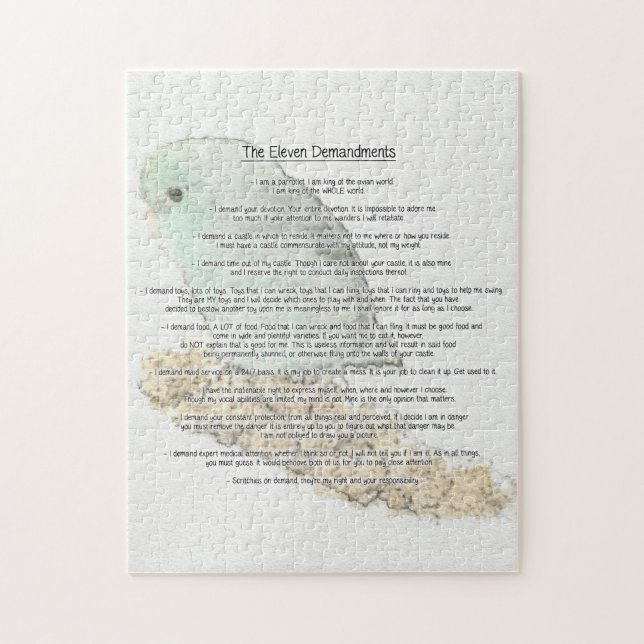 Parrotletss elva Demandments Pussel (Vertikal)