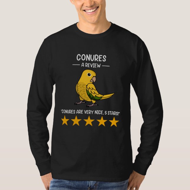 Parrots  A Review Golden Conure T Shirt (Framsida)