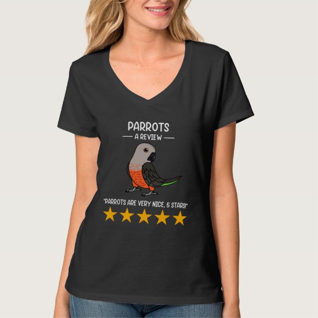 Parrots  A Review Red bellied Parrot T Shirt (Framsida)