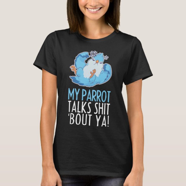 Parrots Bird Budgerigar talar om Quaker Macaw T Shirt (Framsida)