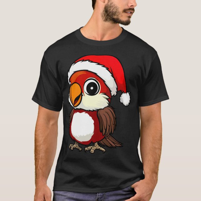Parrots Christmas T-Shirt (Framsida)