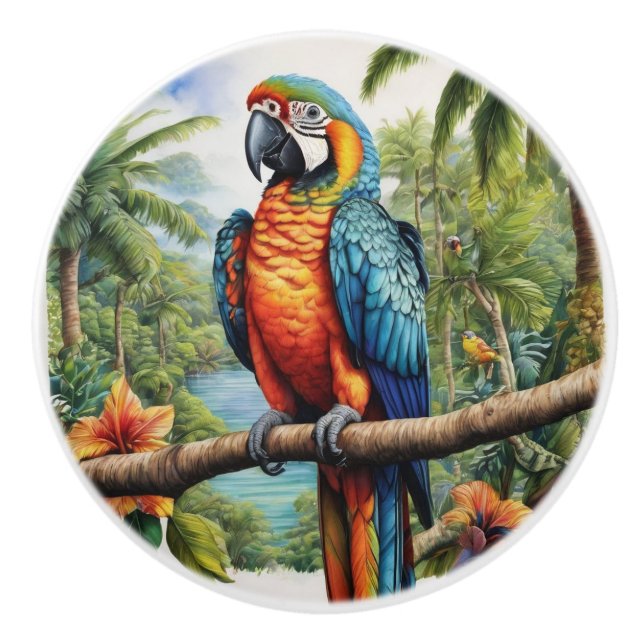 Parrots Colorful Tropical Knopp (Framsidan)