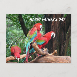 Parrots Lycklig Fars dag Vykort
