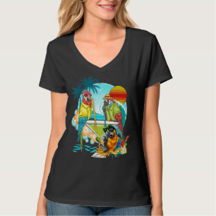 Parrots som dricker Margarita vid sommarvaccinerin T Shirt