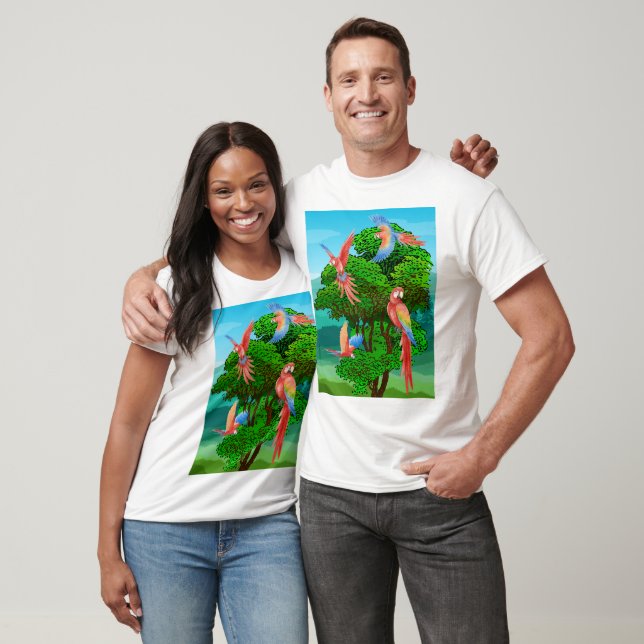 Parrots. T Shirt (Unisex)