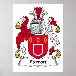 Parrott familjvapensköld poster