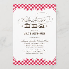 Pars inbjudningar för BBQ-baby shower