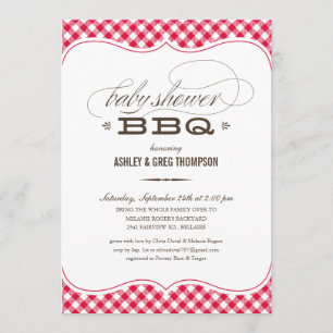Pars inbjudningar för BBQ-baby shower