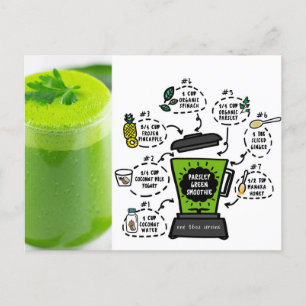 parsley grönt smoothie recept vykort